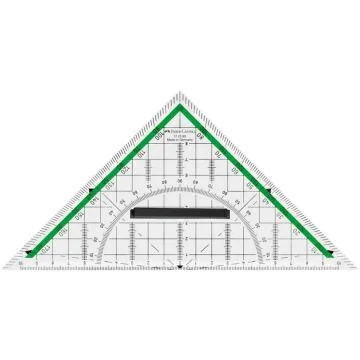 Équerre de Géométrie BK 1 avec poignée - 200 mm : FABER CASTELL Visuel