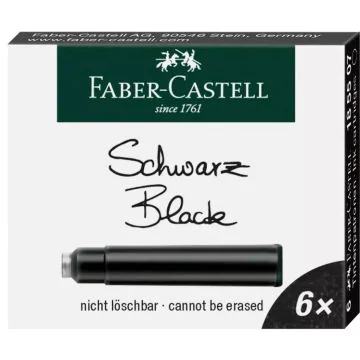 Boite de 6 Cartouches d'encre - Noir : FABER-CASTELL Visuel
