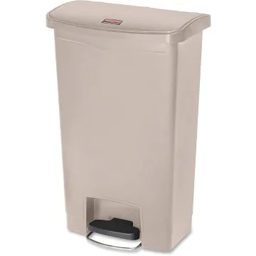 Poubelle à pédale avec couvercle - 50 litres - Beige : RUBBERMAID Visuel