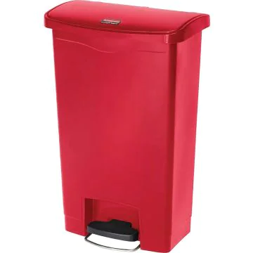 Poubelle à pédale avec couvercle - 50 litres - Rouge : RUBBERMAID Modèle
