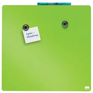 Tableau Magnétique Carré - Vert - 360 x 360 mm : NOBO IMAGE