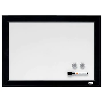 Tableau mural magnétique - 585 x 430 mm - Blanc/Noir : NOBO image