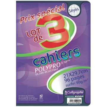 CALLIGRAPHE 19123 Cahier d'école - POLYPRO - 96 pages - 210 x 297 mm A4