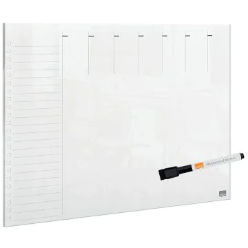 Tableau Planning Hebdomadaire - Blanc - A3 - 297 x 420 mm : NOBO Image