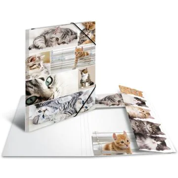 Chemise à rabats A3 - Motifs Chats HERMA