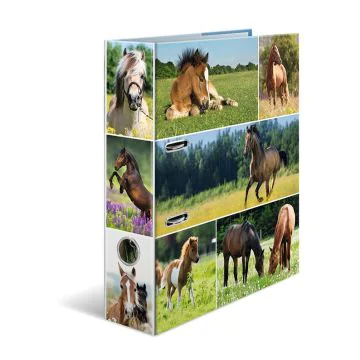 Classeur à 2 anneaux - Dos de 70 mm - Chevaux : HERMA image
