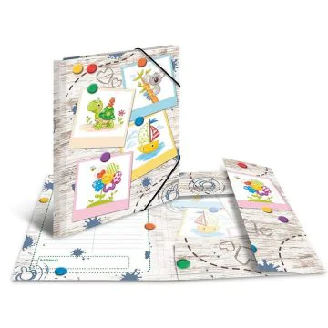 Chemise à élastiques A4 - Motif Amis du bac à sable : HERMA Ecole Maternelle image