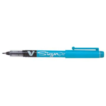 Stylo feutre V Sign Pen - Turquoise : PILOT Visuel