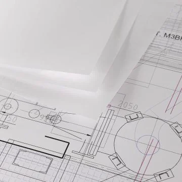 Papier opaque CAD - A2 - 90 g - Blanc : CANSON Exemple