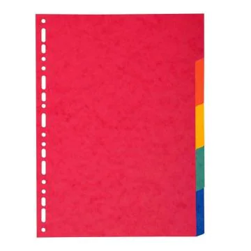 Jeu de 6 Intercalaires A4 maxi en carte recyclée teintée - Assortiment : EXACOMPTA Image
