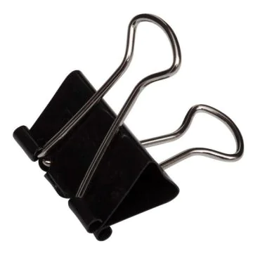 Pince double clip en acier - Largeur 16 mm - Noir MAUL Mauly Lot de 12