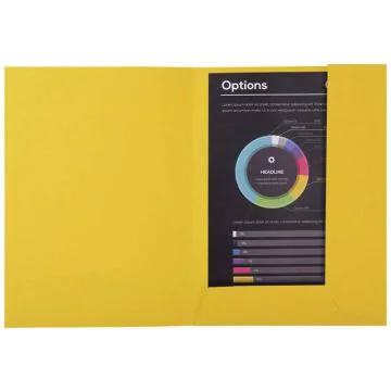 Lot de 50 Chemises à 2 rabats ROCK'S 210 - Jaune citron EXACOMPTA Exemple