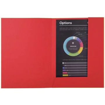 Lot de 50 Chemises à 2 rabats ROCK'S 210 - Rouge EXACOMPTA Exemple