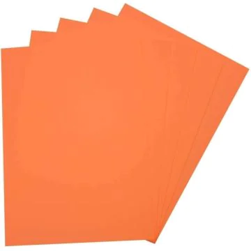Caoutchouc Mousse - Orange - 200 x 290 mm : FOLIA Lot de 10 Modèle