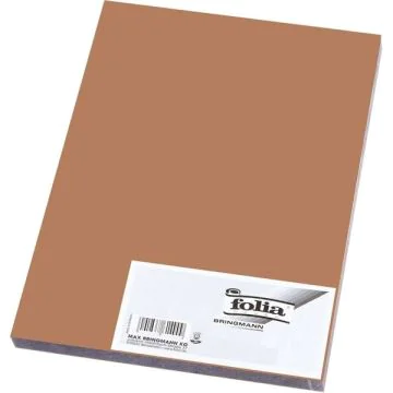 Caoutchouc Mousse - Marron chevreuil - 200 x 290 mm : FOLIA Lot de 10 Visuel