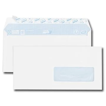 Enveloppes avec fenêtre de 35 x 100 mm - 110 x 220 mm - 80 g : GPV Office Lot de 500 Visuel
