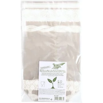 Sachet en cellophane imprimé - Dentelle - 180 x 300 mm : FOLIA Lot de 10 Visuel