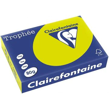 Ramette de 500 feuilles A3 Trophée - Vert fluo CLAIREFONTAINE 2882C