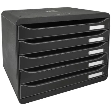 Module de rangement 5 tiroirs Big Box Plus - Noir EXACOMPTA photo