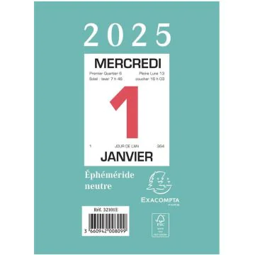 Bloc éphéméride 2024 134 x 98 mm EXACOMPTA