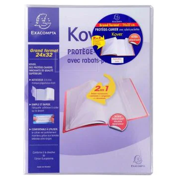 Protège-cahiers translucides - A4 Maxi - Incolore EXACOMPTA Kover Image