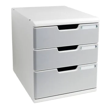 EXACOMPTA : Module de rangement 3 tiroirs Modulo - Gris/Granit