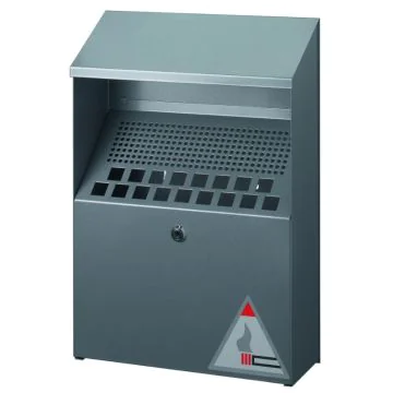 Cendrier mural en métal - 4 litres - Argent : DURABLE Modèle