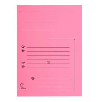 Lot de 25 Chemises rigides imprimées - Rose EXACOMPTA Super 210 Contact