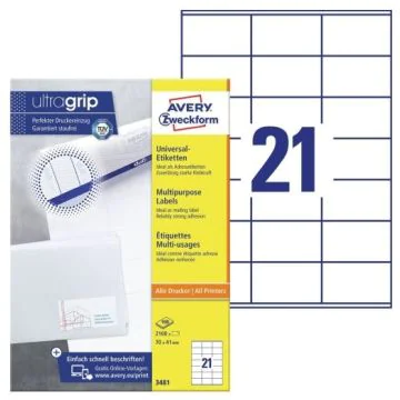 Photo Étiquettes adhésives ProNature - 70 x 41 mm AVERY