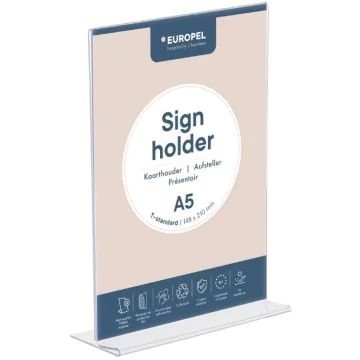 Présentoir de table droit - Portrait - A5 : EUROPEL image