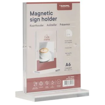 Présentoir de table à aimants avec socle - A6 : EUROPEL image