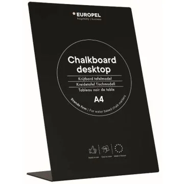 Présentoir de Table incliné - A4 - Noir : EUROPEL image