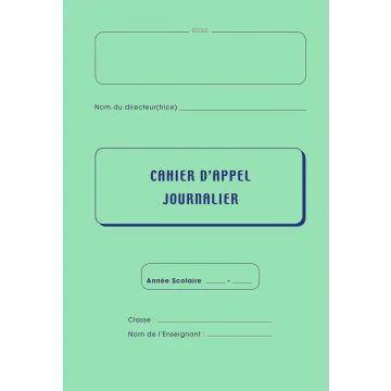 Cahier d'appels journaliers 36285 ELVE : Lot de 5 