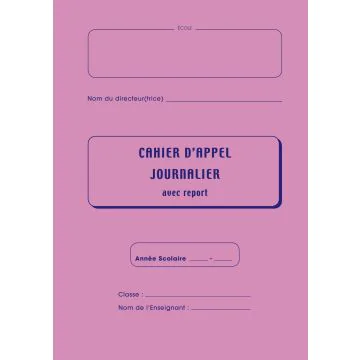 Cahier d'appels journaliers 36286 ELVE : Lot de 5 