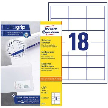 Photo Étiquettes adhésives ProNature 64 x 45 mm AVERY 3671