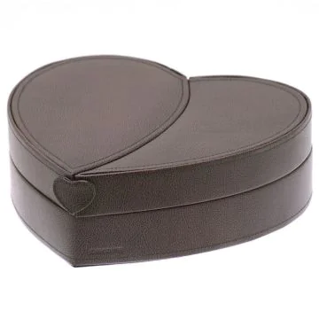 Boite à bijoux Euclide coeur - Marron Double DAVIDT'S