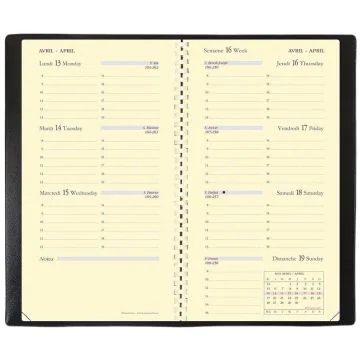 Agenda de poche 2025 - Planorizon - 88 x 170 mm QUO VADIS intérieur