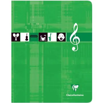 Cahier de Musique - 170 x 220 mm - 56 pages : CLAIREFONTAINE Visuel
