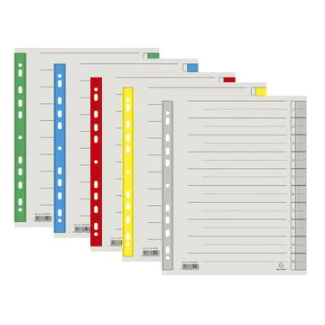 Intercalaires en carton micro perforés - 234 x 297 mm - Rouge : Exacompta Lot de 100 Image