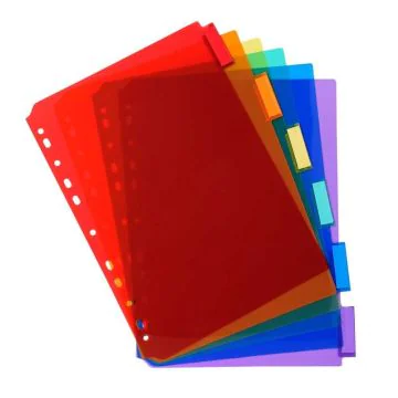 EXACOMPTA : Jeu de 6 intercalaires translucides polypropylène avec porte-étiquette 3906E