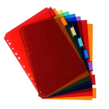 EXACOMPTA : Jeu de 8 intercalaires translucides polypropylène avec porte-étiquette 3908E