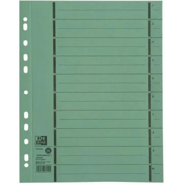 Photo OXFORD intercalaires en carton - 240 x 300 mm - Vert 400004667