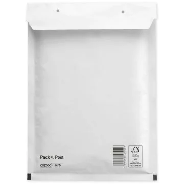 Pochettes d'expédition molletonnées - Blanc - 200 x 275 mm : MAIL MEDIA Lot de 100 Visuel