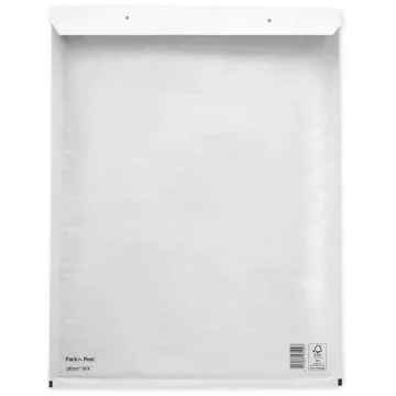Lot de 50 Pochettes d'expédition molletonnées - Blanc - 370 x 480 mm : MAIL MEDIA Visuel