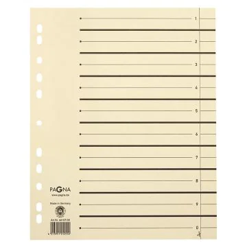 Photo PAGNA : Intercalaires en carton - A4 - Beige