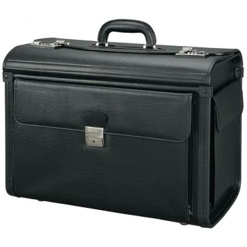 ALASSIO : Valise de Pilote en simili-cuir - VICENZA noir Photo