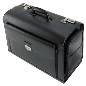 Photo Valise de pilote en cuir noir - VERONA (45057 ALASSIO  : Bagage)