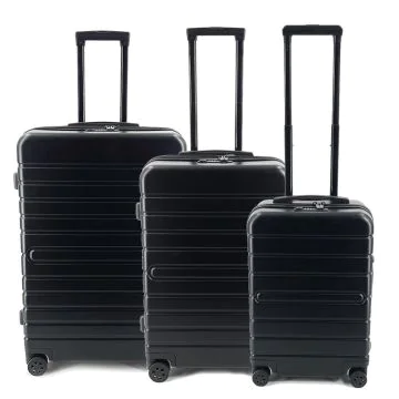 Set de 3 Valises trolley en ABS - Noir : JSA set de 3