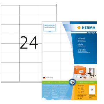 Étiquettes adhésives blanches - Multi-usages 4800  Herma 