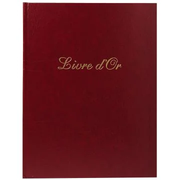 Livre d'or - Cuir Alpille - Rouge - 260 x 220 mm EXACOMPTA Visuel